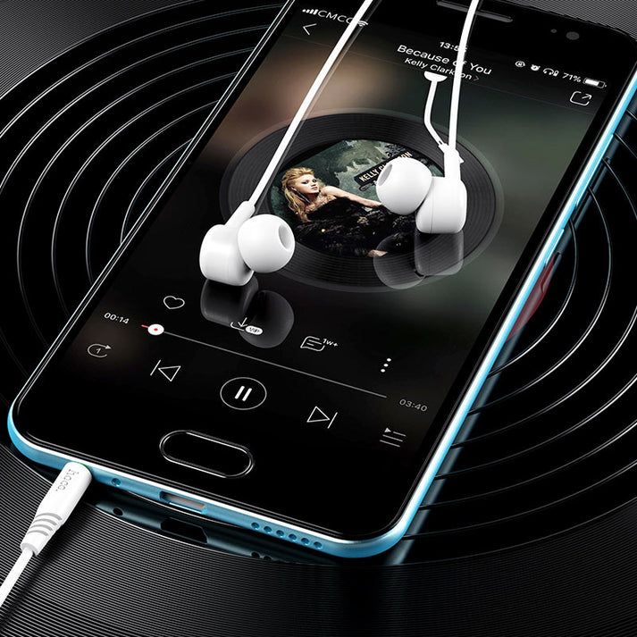 M82 La musique universal earphones with mic - white - Saif Al Najmi Kw