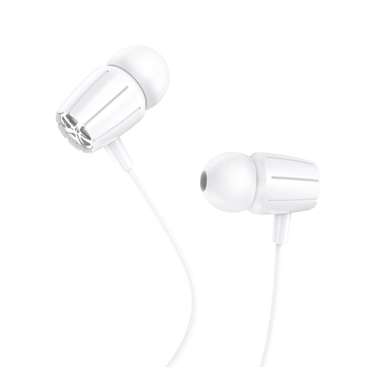 M88 Graceful universal earphones with mic - white - Saif Al Najmi Kw