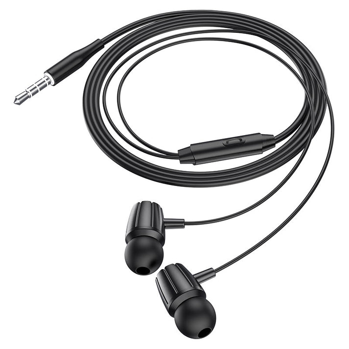 M88 Graceful universal earphones with mic - black - Saif Al Najmi Kw