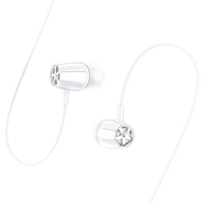 M88 Graceful universal earphones with mic - white - Saif Al Najmi Kw