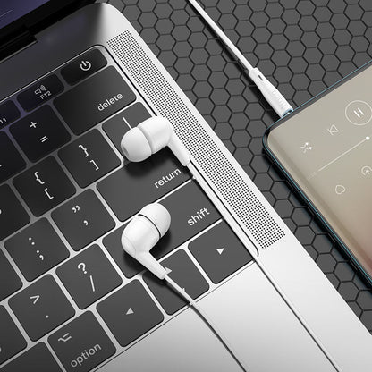 M97 Enjoy universal earphones with mic - white - Saif Al Najmi Kw