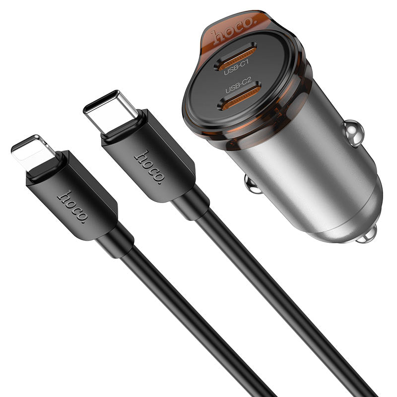 HOCO NZ16B Rigorous 45W Fast Car Charger Cable Set - Saif Al Najmi KwCar ChargersHocoSaif Al Najmi KwHOCO NZ16B Rigorous 45W Fast Car Charger Cable Set