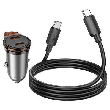 HOCO NZ16B Rigorous 45W Fast Car Charger Cable Set - Saif Al Najmi KwCar ChargersHocoSaif Al Najmi KwHOCO NZ16B Rigorous 45W Fast Car Charger Cable Set