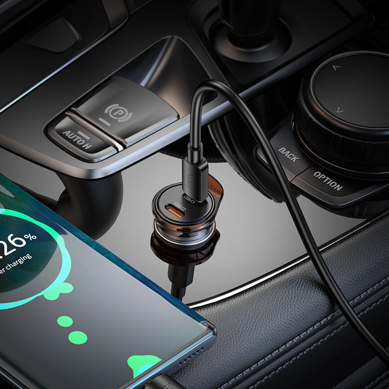 HOCO NZ16B Rigorous 45W Fast Car Charger Cable Set - Saif Al Najmi KwCar ChargersHocoSaif Al Najmi KwHOCO NZ16B Rigorous 45W Fast Car Charger Cable Set