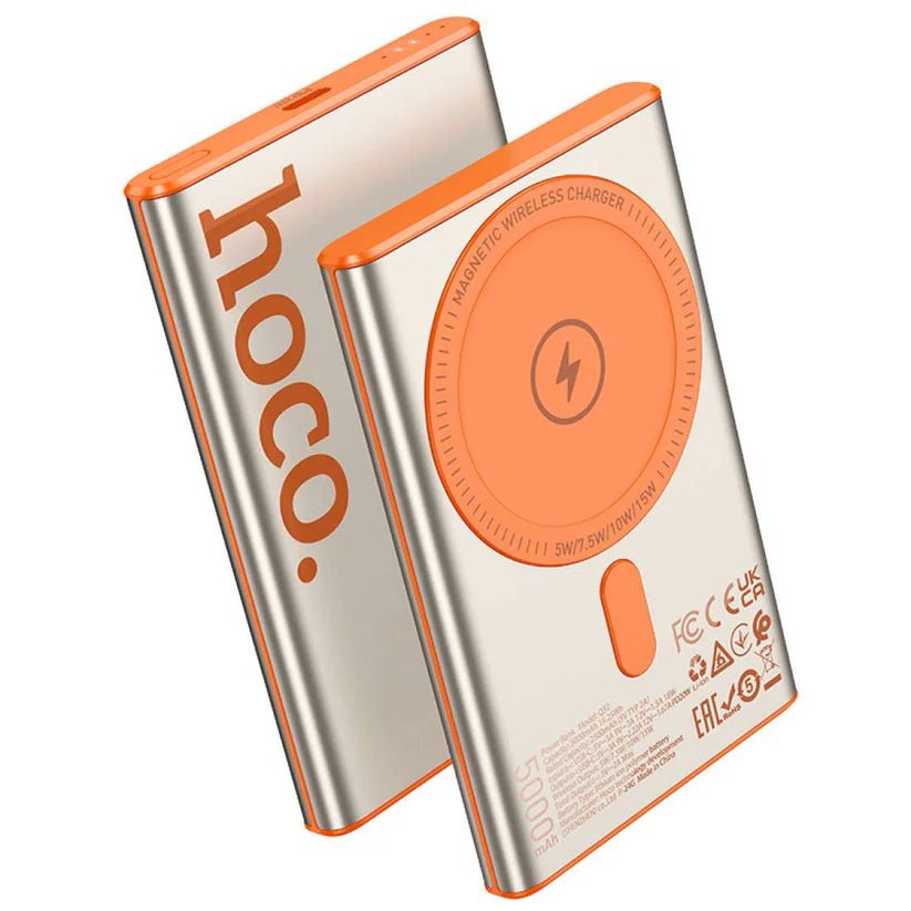 Hoco PD20W Wireless Magnetic 5000mAh Power Bank Q32 - Fast Wireless Charging - Saif Al Najmi KwWireless Power BanksHocoSaif Al Najmi KwQ32OrangeHoco PD20W Wireless Magnetic 5000mAh Power Bank Q32 - Fast Wireless Charging - Saif Al Najmi Kw