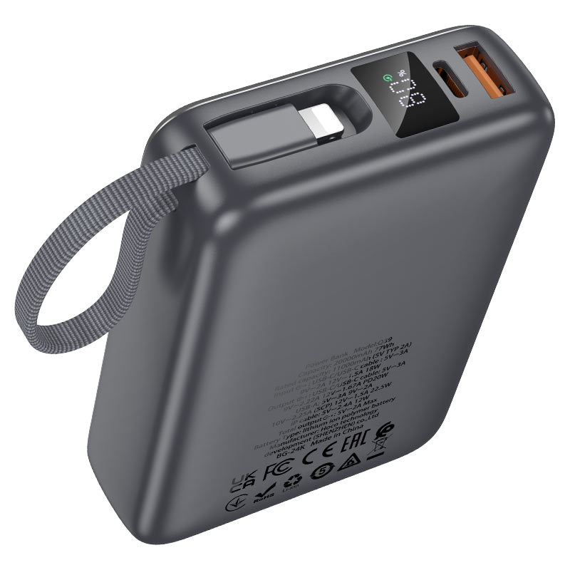 HOCO Q39 Eminente 20000mAh 22.5W PD20W Fast Power Bank - Saif Al Najmi KwPower BanksHocoSaif Al Najmi KwSilverHOCO Q39 Eminente 20000mAh 22.5W PD20W Fast Power Bank