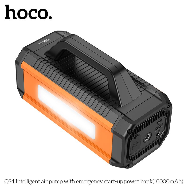 Hoco QS4 Air Pump with Emergency Start Power Bank 10000mAh - Multi - Function Portable Power - Saif Al Najmi KwCar Jump StarterHocoSaif Al Najmi KwHoco QS4 Air Pump with Emergency Start Power Bank 10000mAh - Multi - Function Portable Power - Saif Al Najmi Kw