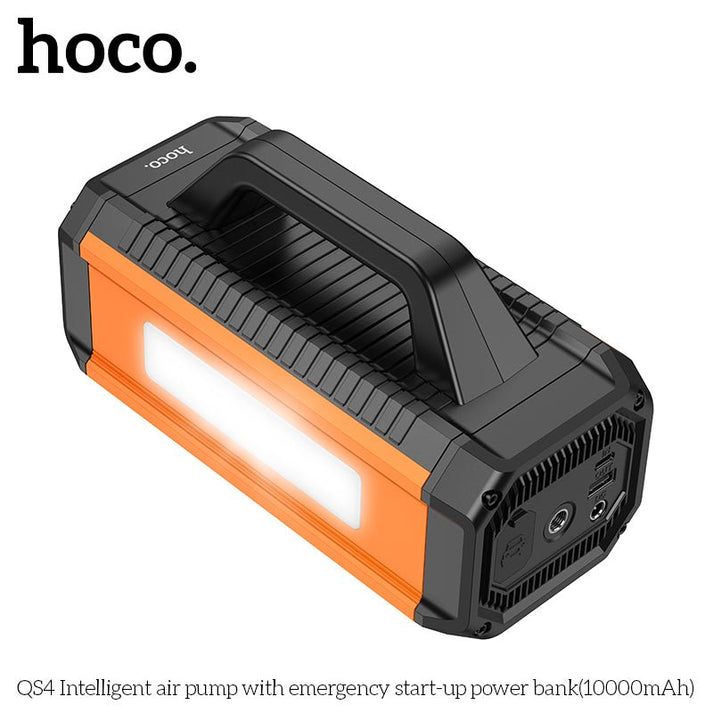 Hoco QS4 Air Pump with Emergency Start Power Bank 10000mAh - Multi - Function Portable Power - Saif Al Najmi KwCar Jump StarterHocoSaif Al Najmi KwHoco QS4 Air Pump with Emergency Start Power Bank 10000mAh - Multi - Function Portable Power - Saif Al Najmi Kw