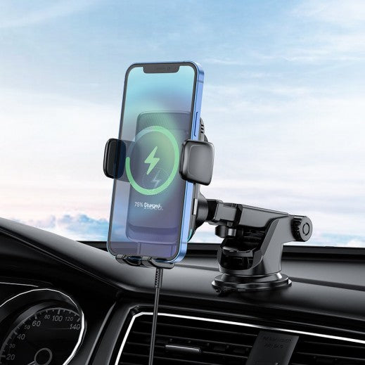 Hoco S35 15W Wireless Car Charger – Smart Alignment Air Vent Mount