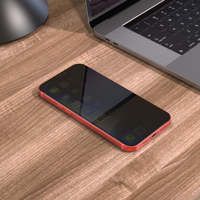 Hoco Shatterproof edges full screen anti-spy tempered glass for iPhone12 Pro Max(A21) - Saif Al Najmi Kw