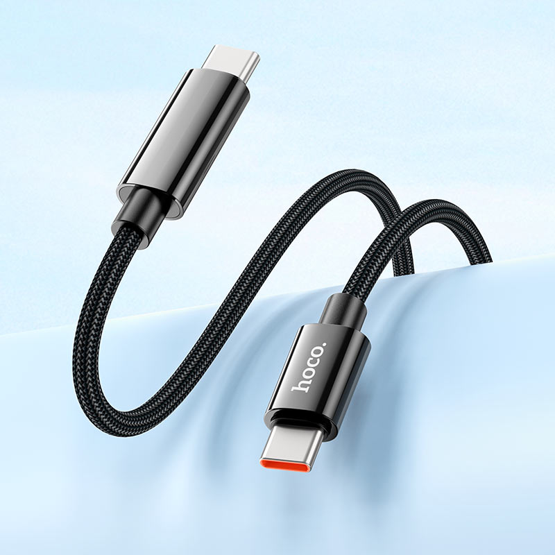 Hoco U125 Benefit 100W charging data cable with display Type-C to Type-C - Saif Al Najmi Kw