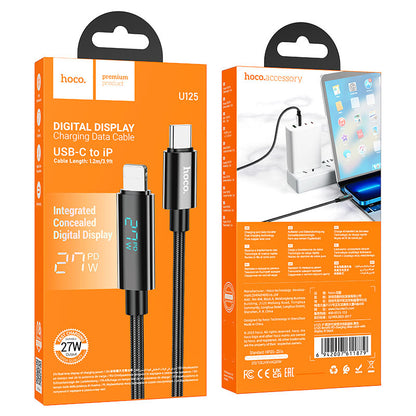 Hoco U125 Benefit PD charging data cable with display iP 1.2M - Saif Al Najmi Kw