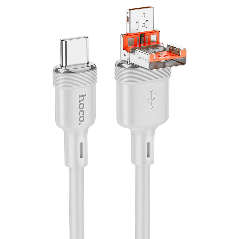 Hoco U131 Afortunado 2-in-1 charging data cable USB/Type-C to Type-C 1.2M - Saif Al Najmi Kw