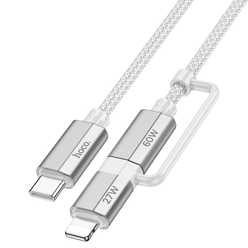 Hoco U134 Primero 2-in-1 charging data cable Type-C to Type-C/Lightning (L=1.2M) - Saif Al Najmi Kw