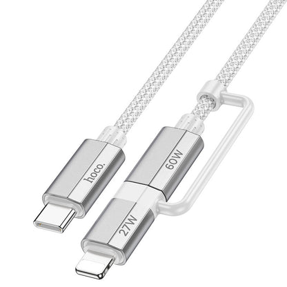 Hoco U134 Primero 2-in-1 charging data cable Type-C to Type-C/Lightning (L=1.2M) - Saif Al Najmi Kw