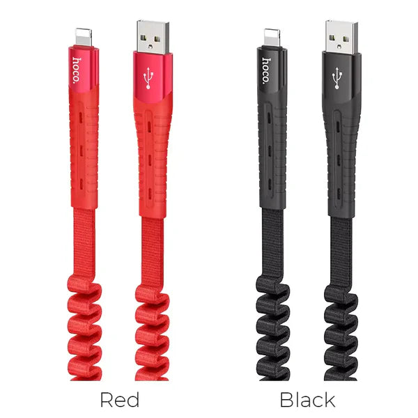 Cable USB to Lightning “U78 Cotton treasure” charging data sync - Red - Saif Al Najmi Kw