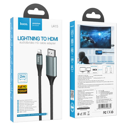 Hoco UA15 Cable Lightning to HDMI - Saif Al Najmi Kw