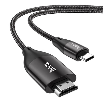 Hoco UA16 Type-C to HDTV HD on-screen cable 2M - Metal Gray - Saif Al Najmi Kw