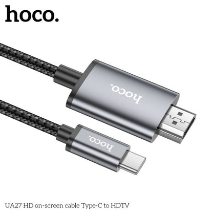 Hoco UA27 HD on - screen cable Type - C to HDTV - metal gray - Saif Al Najmi KwOTG / ConnectorsHocoSaif Al Najmi KwUA27 TYPE C132636UA27 HD on - screen cable Type - C to HDTV - metal gray - Saif Al Najmi Kw