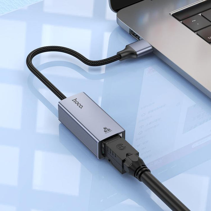 Hoco UA37 1000 Mbps Type - C to RJ45 Ethernet Adapter - Saif Al Najmi KwSaif Al Najmi KwSaif Al Najmi Kwua37-typecHoco UA37 1000 Mbps Type - C to RJ45 Ethernet Adapter
