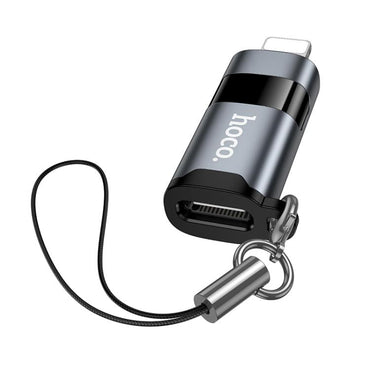 hoco UA44 8 Pin Male to Type - C Female Screen Display Mini Adapter(Metal Gray) - Saif Al Najmi KwOTG / ConnectorsHocoSaif Al Najmi Kwhoco UA44 8 Pin Male to Type - C Female Screen Display Mini Adapter(Metal Gray)