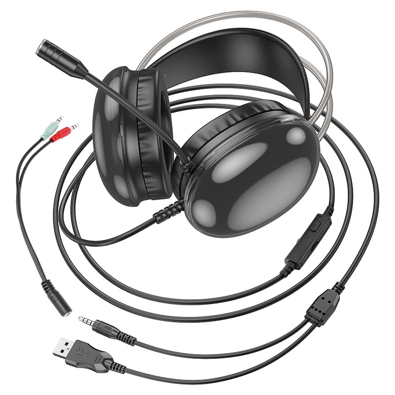 W109 Rich gaming headphones - White - Saif Al Najmi Kw