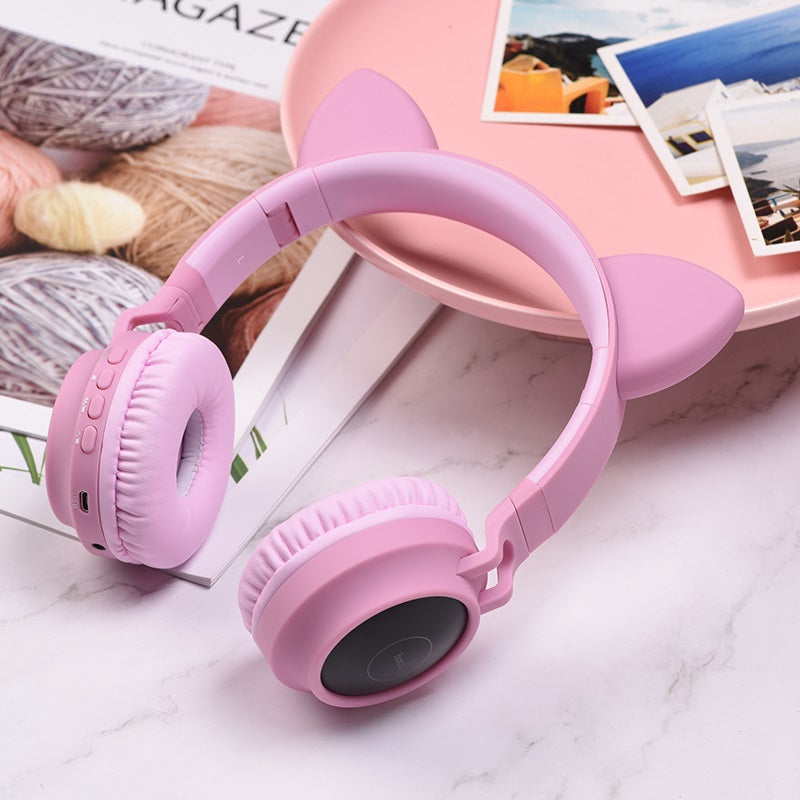 W27 Cat ear wireless headphones - pink - Saif Al Najmi Kw