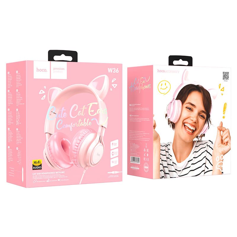 Hoco W36 Cat Ear Wireless Headphones - Saif Al Najmi KwHeadphonesHocoSaif Al Najmi KwPinkHoco W36 Cat Ear Wireless Headphones - Saif Al Najmi Kw