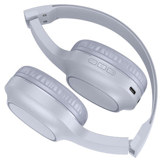 Hoco W46 Charm BT headset - Light blue gray - Saif Al Najmi Kw