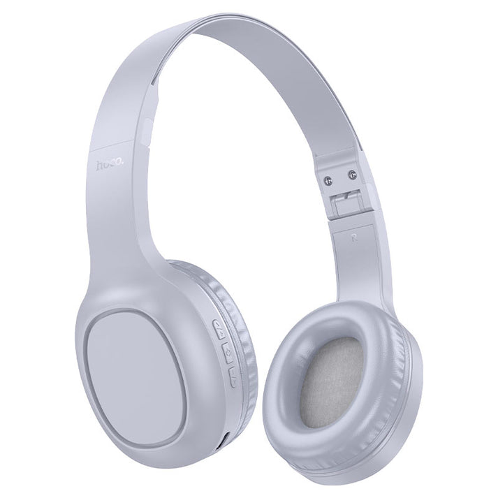 Hoco W46 Charm BT headset - Light blue gray - Saif Al Najmi Kw