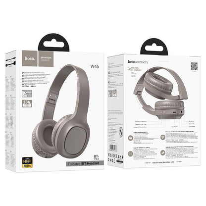 Hoco W46 Charm BT headset - brown - Saif Al Najmi Kw