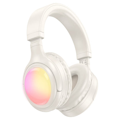 Hoco W48 Focus BT headphones - milky white - Saif Al Najmi Kw