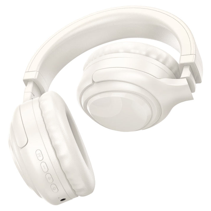 Hoco W48 Focus BT headphones - milky white - Saif Al Najmi Kw