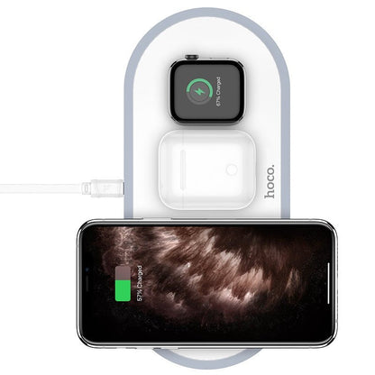 Hoco Wireless charger “CW24 Handsome” 3 - in - 1 tabletop charging dock 10w - Saif Al Najmi KwSaif Al Najmi KwSaif Al Najmi KwHoco Wireless charger “CW24 Handsome” 3 - in - 1 tabletop charging dock 10w