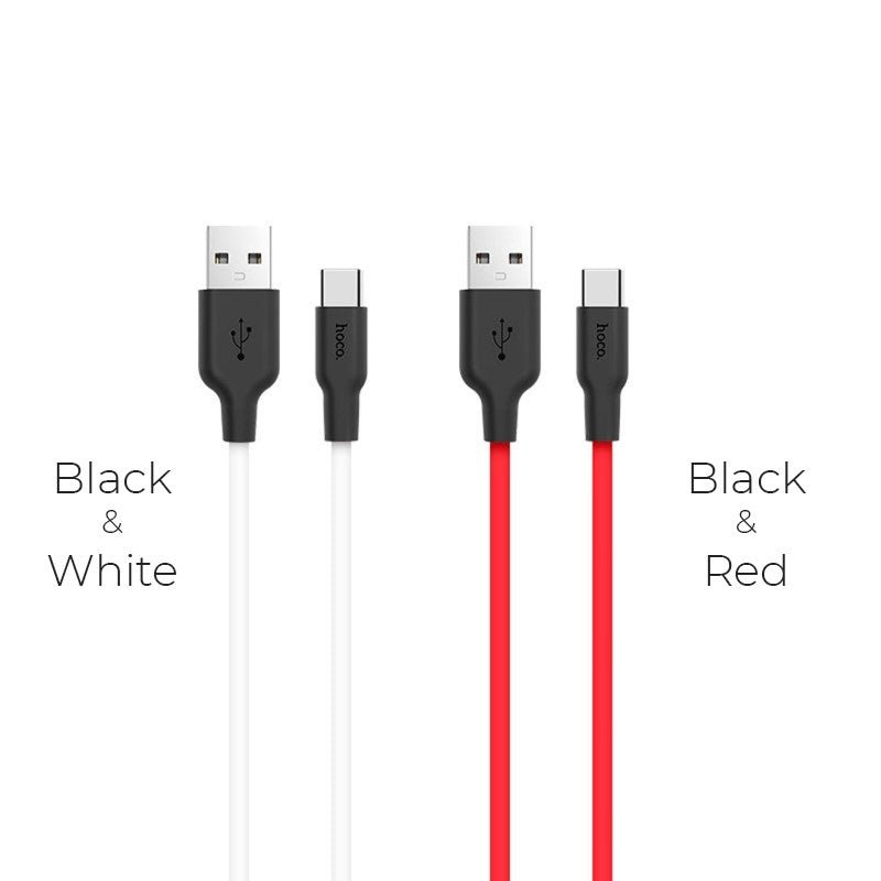 Hoco X21 Silicone type - c charging cable 1M - Saif Al Najmi KwData CablesHocoSaif Al Najmi KwHoco29664Black&WhiteHoco X21 Silicone type - c charging cable 1M - Saif Al Najmi Kw