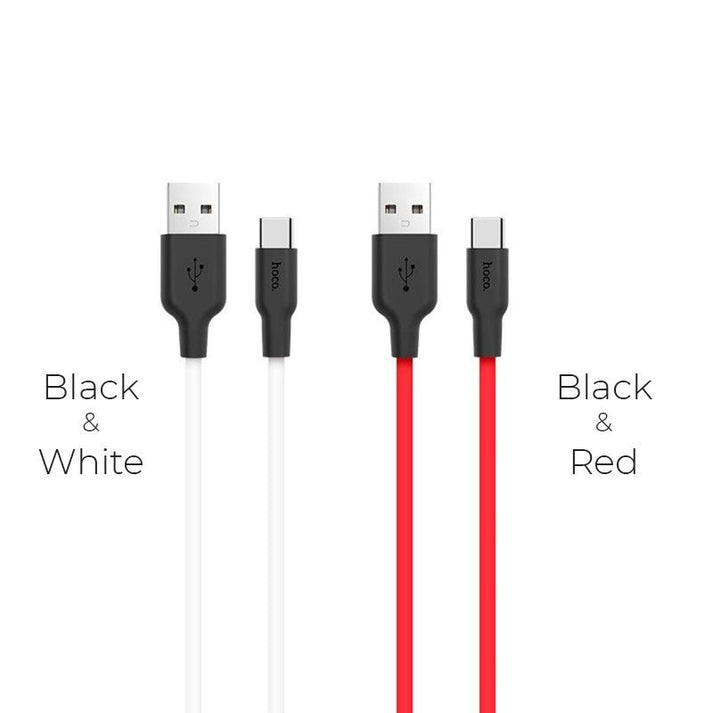Hoco X21 Silicone type - c charging cable 1M - Saif Al Najmi KwData CablesHocoSaif Al Najmi KwHoco29664Black&WhiteHoco X21 Silicone type - c charging cable 1M - Saif Al Najmi Kw