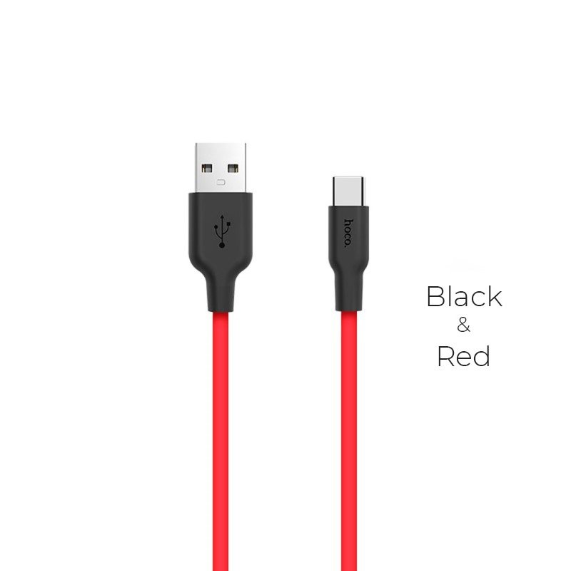 Hoco X21 Silicone type - c charging cable 1M - Saif Al Najmi KwData CablesHocoSaif Al Najmi KwHoco29665Black&RedHoco X21 Silicone type - c charging cable 1M - Saif Al Najmi Kw