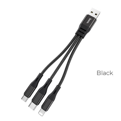 Hoco X47 3 - in - 1 Harbor charging cable(iP+Micro+Type - C) 0.25M - Saif Al Najmi KwData CablesHocoSaif Al Najmi KwHoco-X47 BLKBlackHoco X47 3 - in - 1 Harbor charging cable(iP+Micro+Type - C) 0.25M - Saif Al Najmi Kw