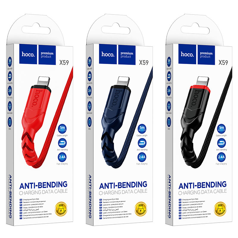 Hoco X59 Victory charging data cable for iP (L=1m) - Saif Al Najmi Kw