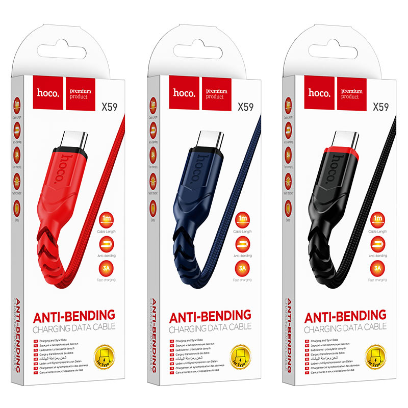 Hoco X59 Victory charging data cable for Type-C (L=1m) - Saif Al Najmi Kw
