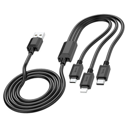 Hoco X74 3 - in - 1 charging cable(iP+Micro+Type - C) - Saif Al Najmi KwData CablesHocoSaif Al Najmi KwHoco40078BlackHoco X74 3 - in - 1 charging cable(iP+Micro+Type - C) - Saif Al Najmi Kw