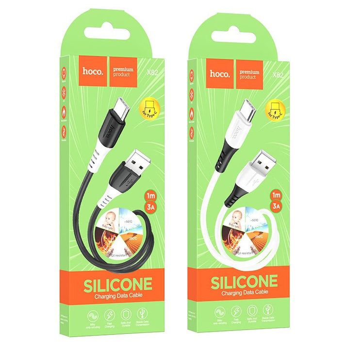 Hoco X82 Type - C silicone charging data cable 1M - Saif Al Najmi KwData CablesHocoSaif Al Najmi KwHoco41351WhiteHoco X82 Type - C silicone charging data cable 1M - Saif Al Najmi Kw