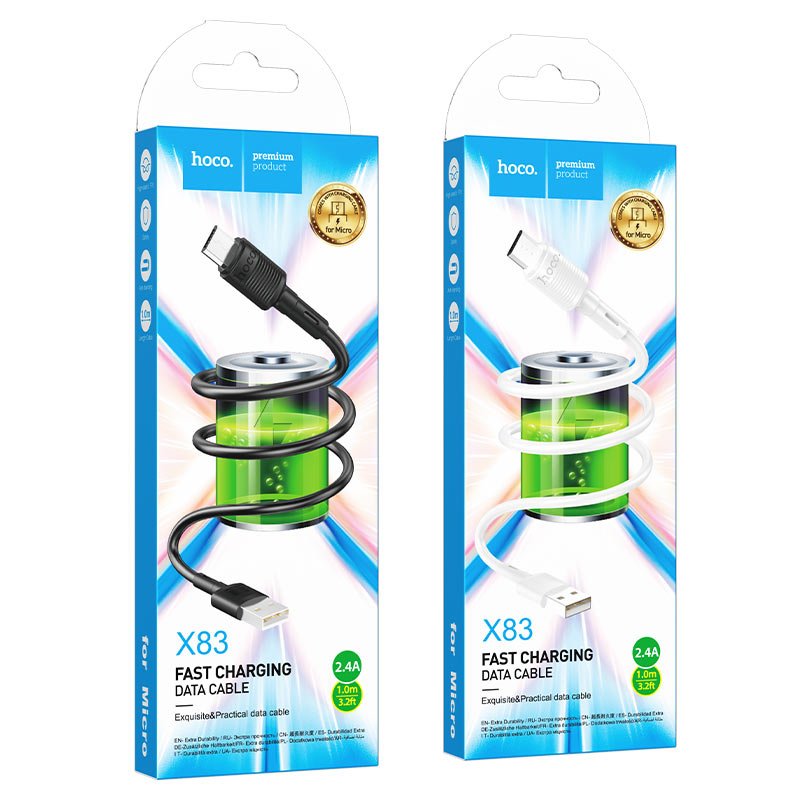 Hoco X83 Micro Victory charging data cable (L=1m) - Saif Al Najmi KwData CablesHocoSaif Al Najmi KwHoco27656WhiteHoco X83 Micro Victory charging data cable (L=1m) - Saif Al Najmi Kw