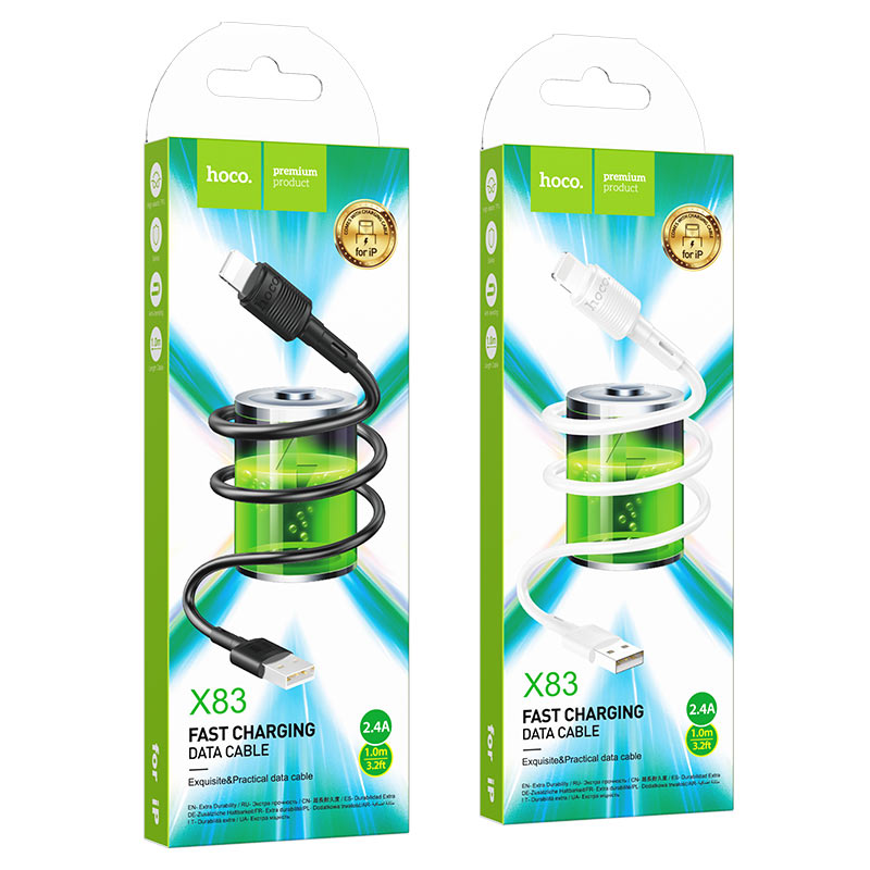 Hoco X83 iP Victory charging data cable (L=1m) - Saif Al Najmi Kw