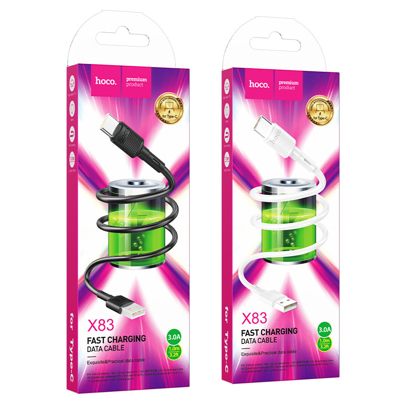 Hoco X83 Type-C Victory charging data cable (L=1m) - Saif Al Najmi Kw