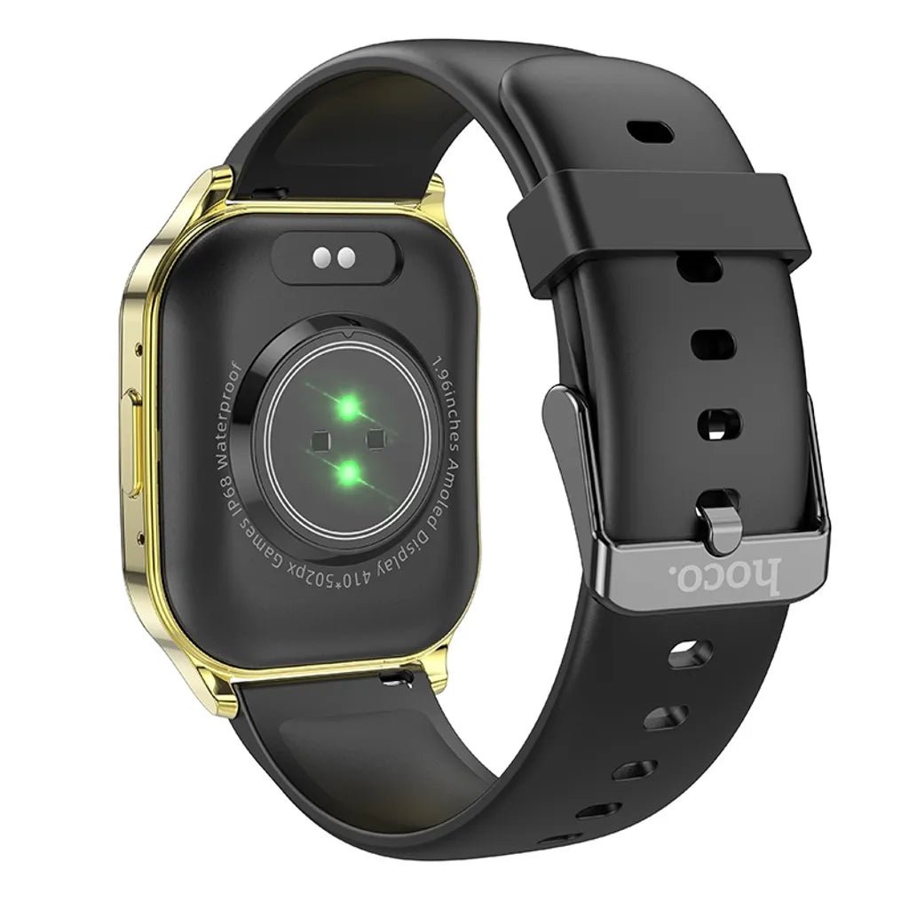 Hoco Y19 AMOLED Bluetooth Smart Sports Watch 1.96 Inch, IP68 Waterproof - Saif Al Najmi KwSmart WatchesHocoSaif Al Najmi KwblackHoco Y19 AMOLED Bluetooth Smart Sports Watch 1.96 Inch, IP68 Waterproof