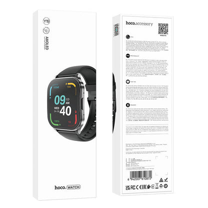 Hoco Y19 AMOLED Bluetooth Smart Sports Watch 1.96 Inch, IP68 Waterproof - Saif Al Najmi KwSmart WatchesHocoSaif Al Najmi KwblackHoco Y19 AMOLED Bluetooth Smart Sports Watch 1.96 Inch, IP68 Waterproof - Black - Saif Al Najmi Kw