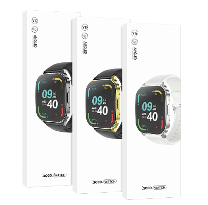Hoco Y19 AMOLED Bluetooth Smart Sports Watch 1.96 Inch, IP68 Waterproof - Saif Al Najmi KwSmart WatchesHocoSaif Al Najmi KwwhiteHoco Y19 AMOLED Bluetooth Smart Sports Watch 1.96 Inch, IP68 Waterproof