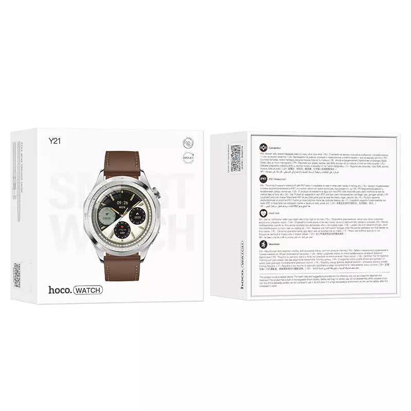 Hoco Y21 Smart Watch AMOLED - Bluetooth Calls IP67 Waterproof - Saif Al Najmi KwSmart WatchesHocoSaif Al Najmi KwY21Hoco Y21 Smart Watch AMOLED - Bluetooth Calls IP67 Waterproof - Saif Al Najmi Kw