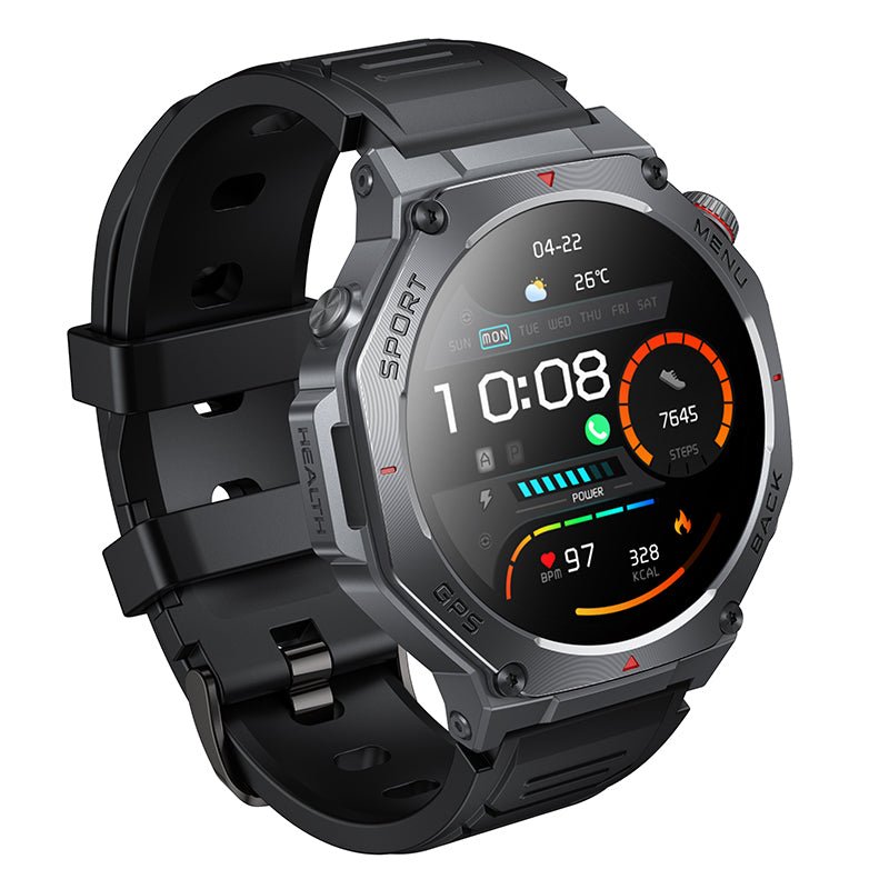HOCO Y37 AMOLED GPS Smart Sport Watch with Calling Black - Saif Al Najmi KwSmart WatchesHocoSaif Al Najmi KwHOCO Y37 AMOLED GPS Smart Sport Watch with Calling Black